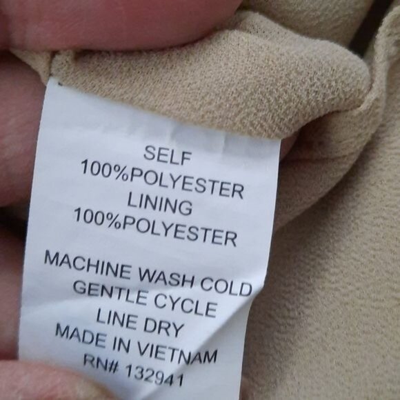 Amanda Uprichard Tan Polka Dot Walsh Sheer Sleeve Square Neckline Sheath Dress S - Picture 4 of 4